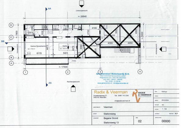 Floorplan - Stationsweg 13, 3445 AC Woerden